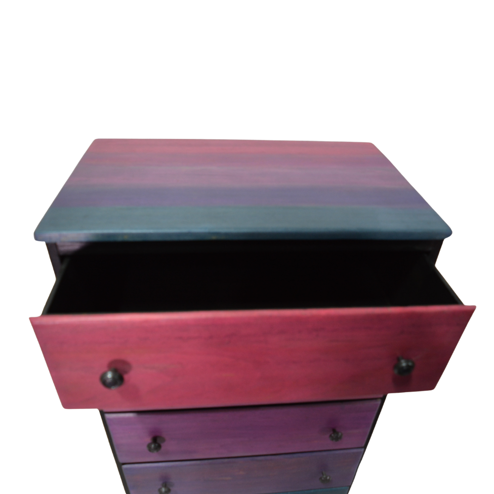 Purple Gradient Marble-Pattern Cabinet