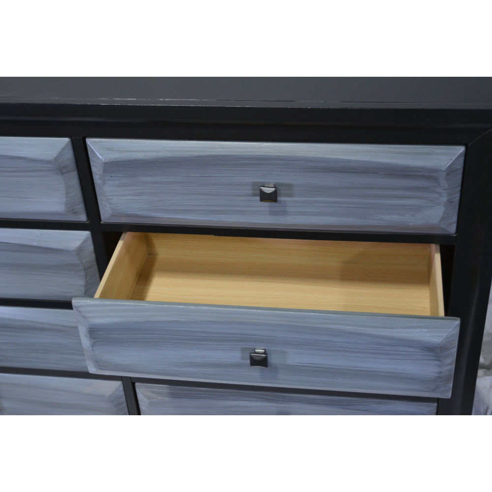 Black Dresser with Grey Drawer Fronts - Image 2