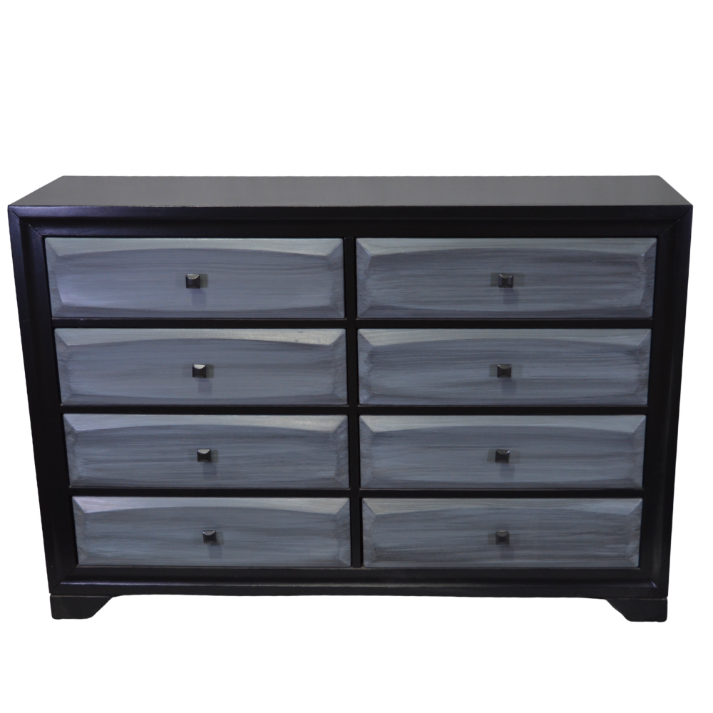 Black Dresser with Grey Drawer Fronts - Image 3