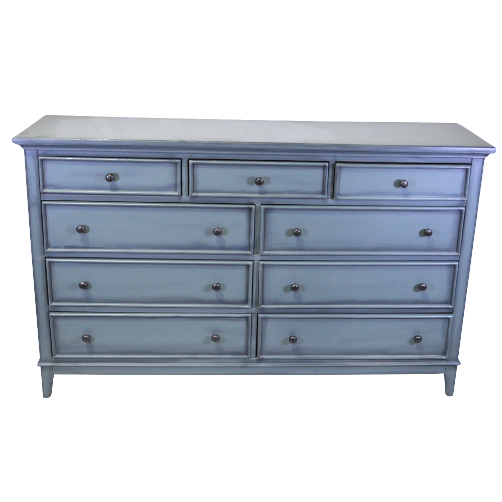 Stone Grey Nine-Drawer Dresser - Image 2
