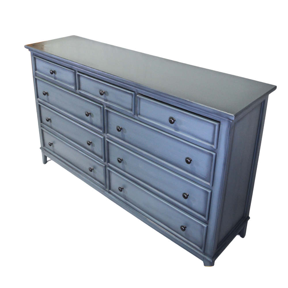 Stone Grey Nine-Drawer Dresser - Image 4